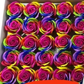 6223-4-SABUN GÜL-25 ADET-FUŞYA-7CM