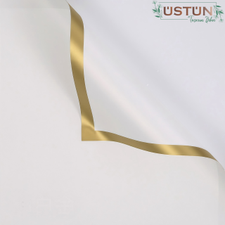 BUKETLİK ÇİÇ.AMB.{56*56cm-20 ADET}-[GOLD ÇERÇEVE]