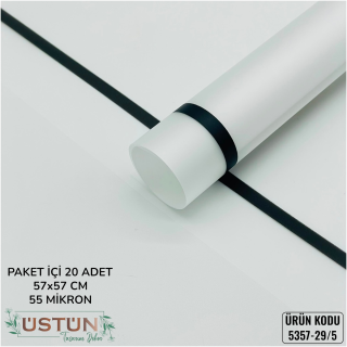 BUKETLİK ÇİÇEK AMB - 20 ADET - [MAT BUZLU]-ÇERÇEVE-SİYAH