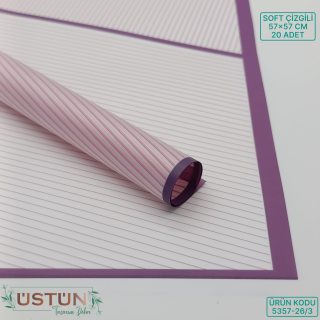 BUKETLİK ÇİÇEK AMB - 20 ADET - [SOFT ÇİZGİ]-MÜRDÜM