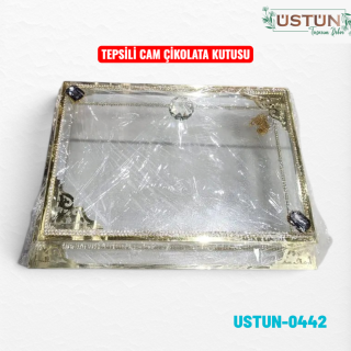 NOVA-CAM TEPSİLİ ÇİKOLATA KUTUSU-ALTIN