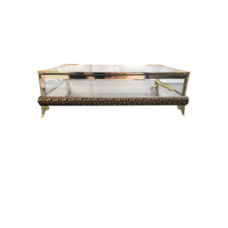 İNOX-CAM ÇİKOLATA KUTUSU- 30*20CM-DESEN-ALTIN