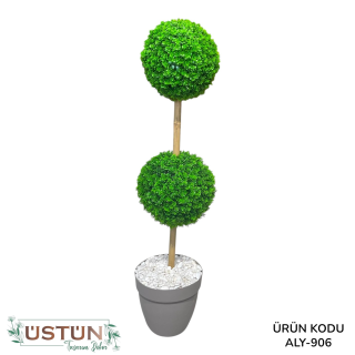 PLASTİK CORNET SAKSI-ALY-906 TOP ŞİMŞİR AĞAÇ