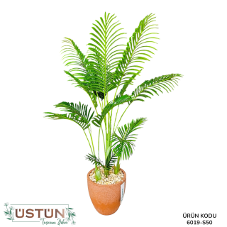 PLASTİK SİLVA50 SAKSILI 6019-PALMİYE 15 YPR.-200CM