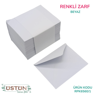 RENKLİ ZARF 100LÜ-BEYAZ