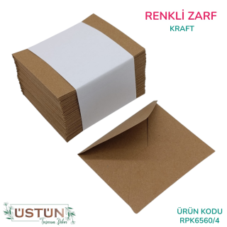 RENKLİ ZARF 100LÜ-KRAFT