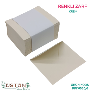 RENKLİ ZARF 100LÜ-KREM