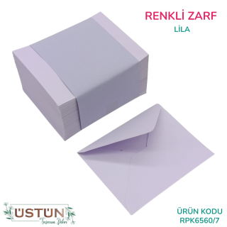 RENKLİ ZARF 100LÜ-LİLA