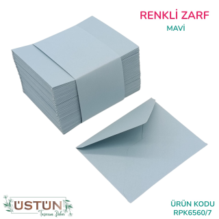 RENKLİ ZARF 100LÜ-MAVİ