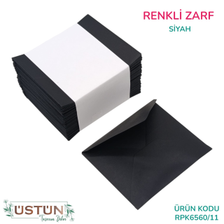 RENKLİ ZARF 100LÜ-SİYAH