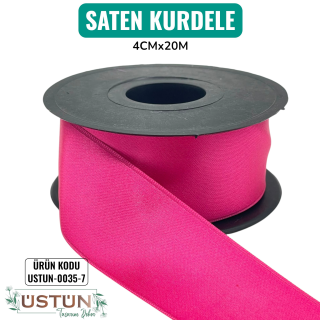 USTUN-0035-7/KURDELE SATEN 4CM*20M-FUŞYA