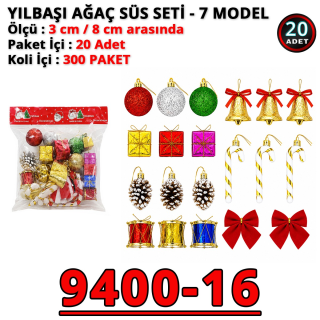 YILBAŞI KARIŞIK SÜS SETİ-20 ADET 